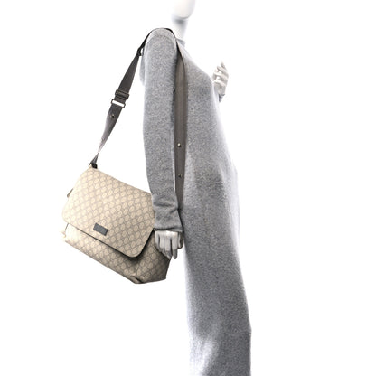 Gucci GG Plus Monogram Messenger Diaper Bag Ecru Grigio 2 of 14