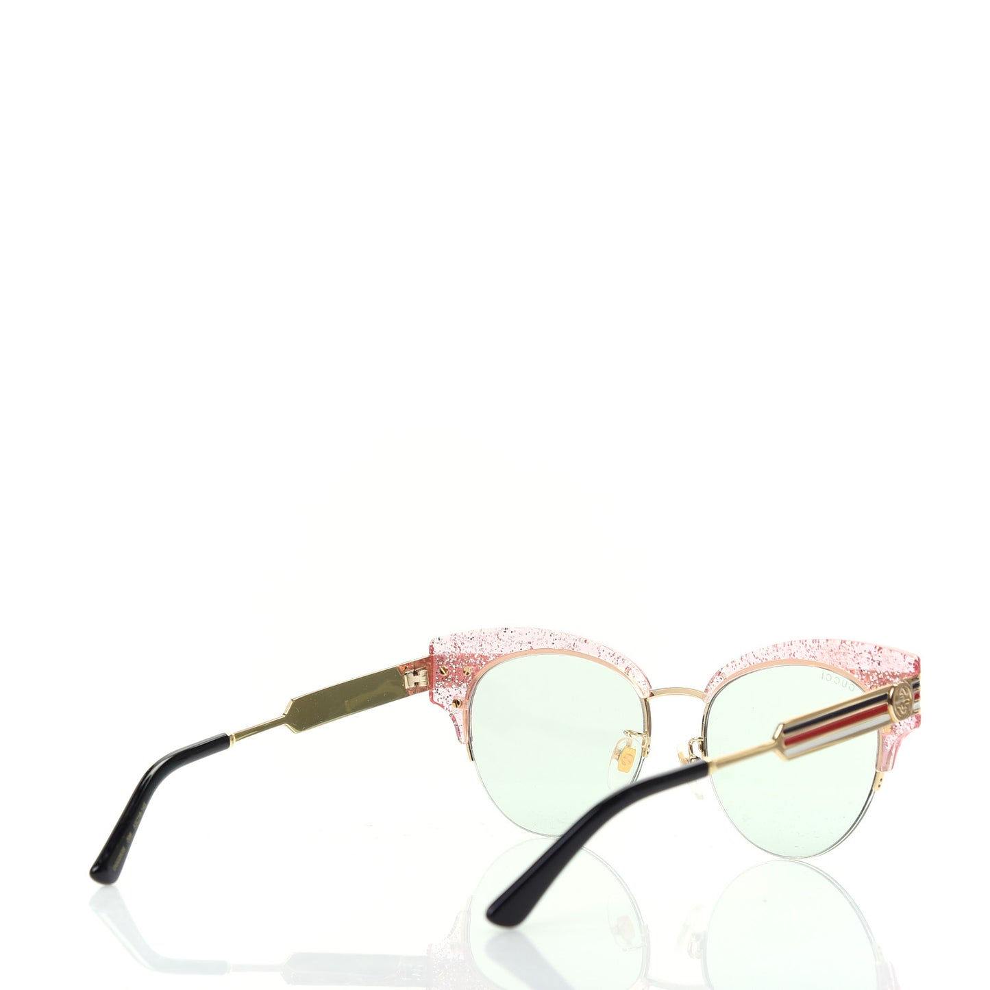 Acetate Metal Glitter Cat Eye Sunglasses GG0283S Pink