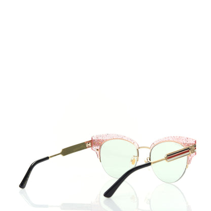 Gucci Acetate Metal Glitter Cat Eye Sunglasses GG0283S Pink 4 of 8