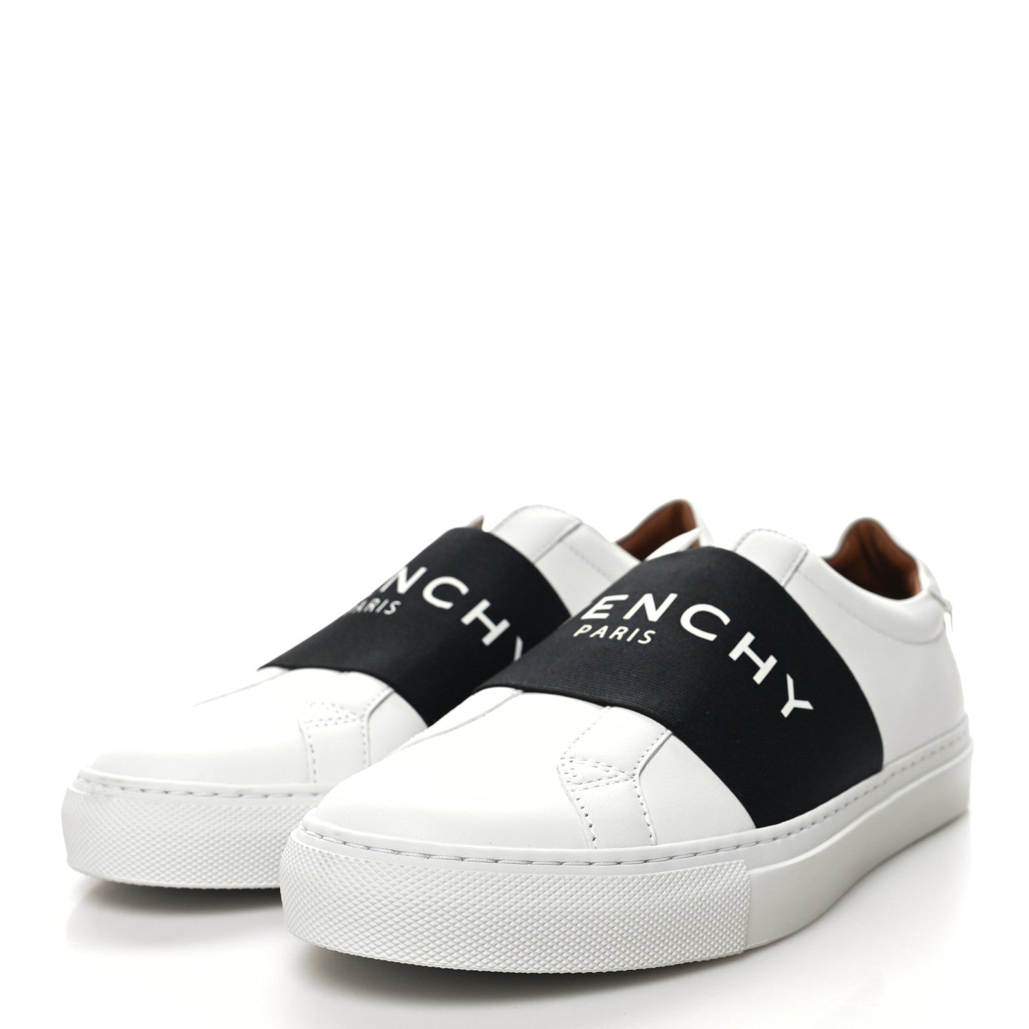 Givenchy Calfskin Band Logo Womens Urban Street Sneakers 39 White Black 3 of 9