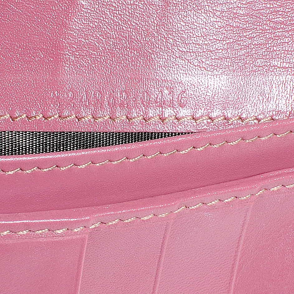Gucci Imprime Monogram GG Pierce Chain Clutch Wallet Pink 6 of 9