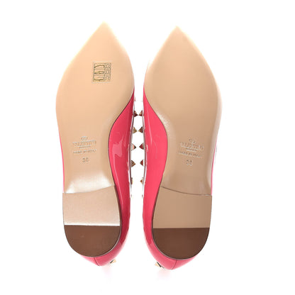 Valentino Garavani Patent Nappa Rockstud Ballerina Flats 38 Shadow Pink Poudre 5 of 9
