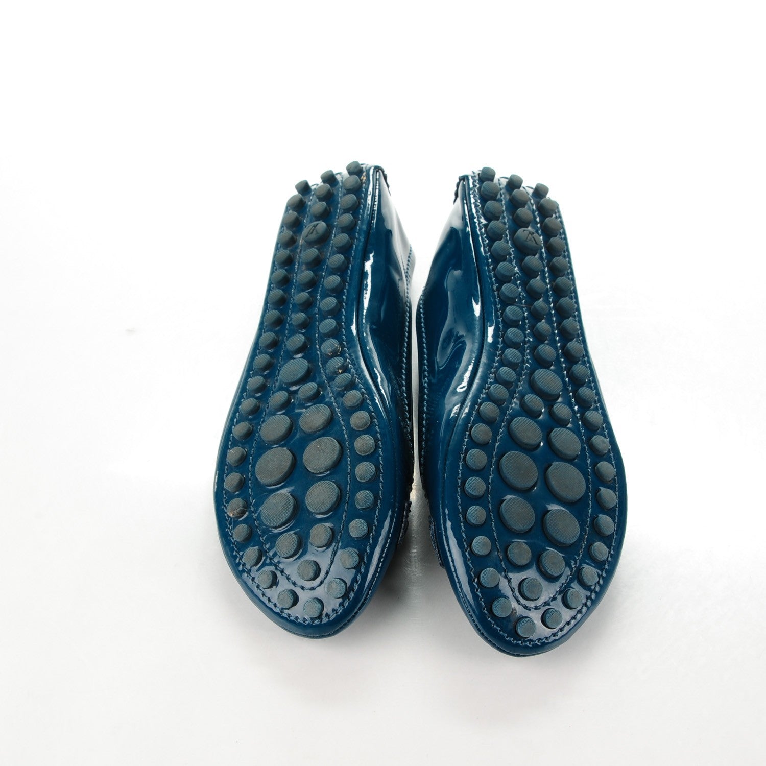 Louis Vuitton Patent Calfskin Oxford Ballerina Flats 37.5 Blue 5 of 8
