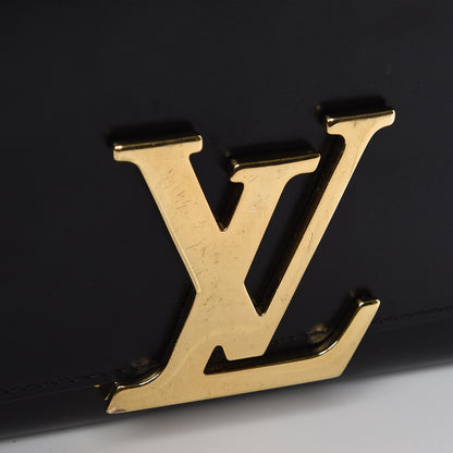 Louis Vuitton Calfskin Chain Louise MM Black 11 of 13