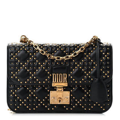 Christian Dior Lambskin Cannage Studded Large Dioraddict Flap Bag Black 1 of 8