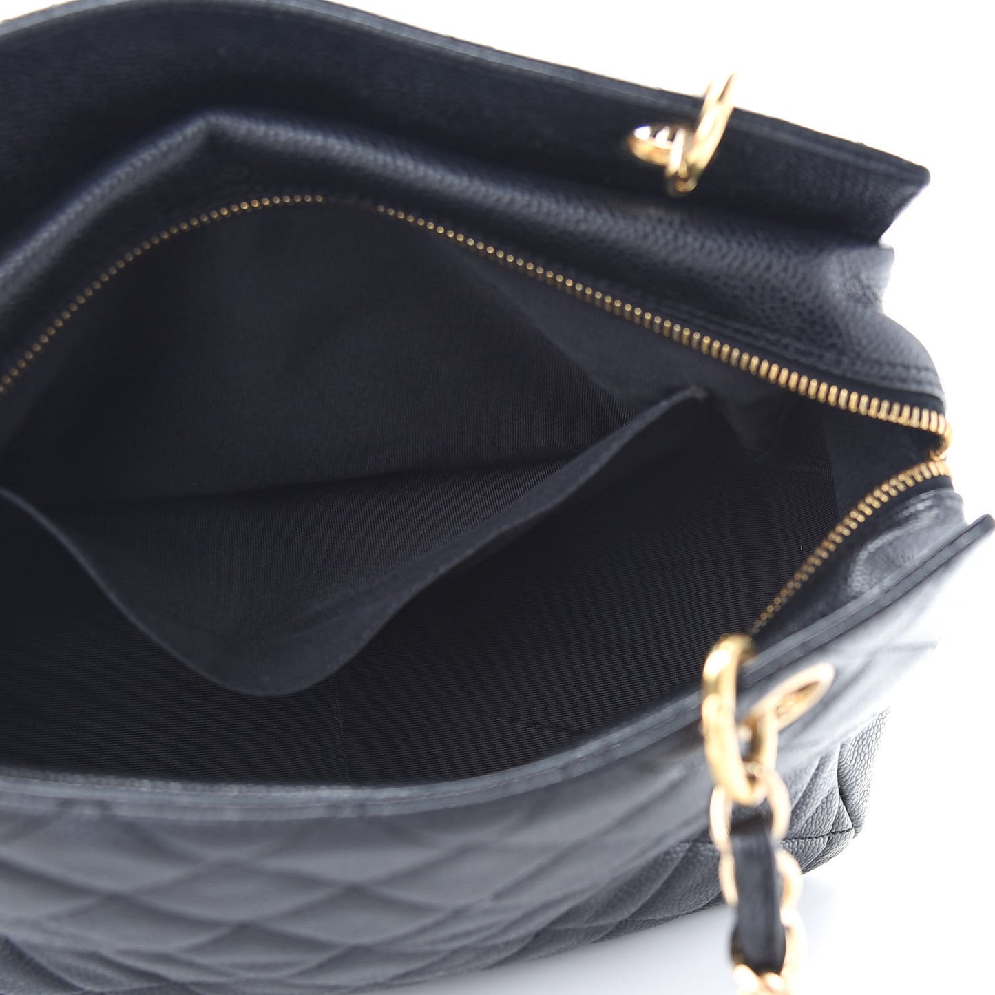 Caviar Quilted Petit Timeless Tote PTT Black