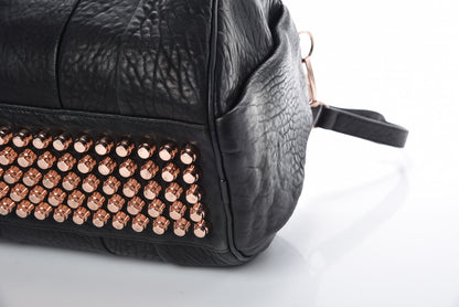 Alexander Wang Pebbled Lambskin Rocco Black Rose Gold Hardware 9 of 15