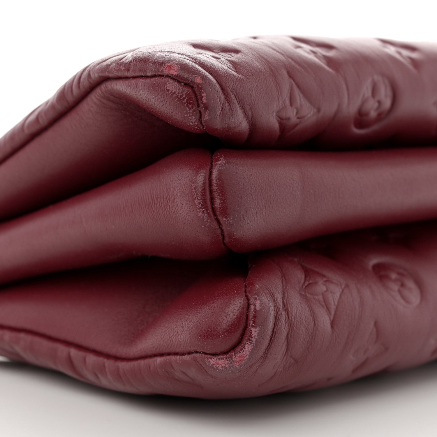 Louis Vuitton Lambskin Embossed Monogram Coussin PM Wine 8 of 10