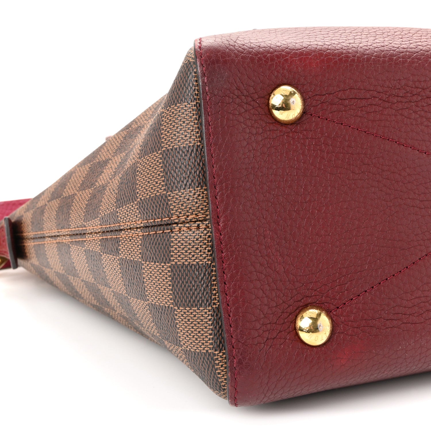 Louis Vuitton Damier Ebene Cuir Taurillon Hyde Park Fuchsia 8 of 9