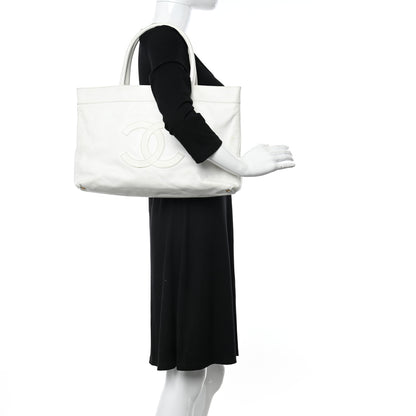 Chanel Caviar CC Timeless Tote White 2 of 23