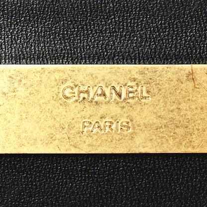 Chanel Lambskin Enamel Quilted Top Handle Flap Phone Holder With Chain Black 6 of 9