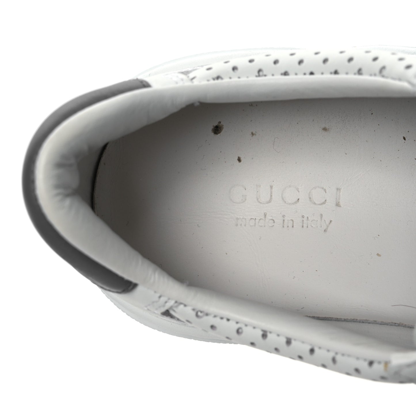 Calfskin Web Perforated Womens Platform 55mm Sneakers 36 White Bright Splash