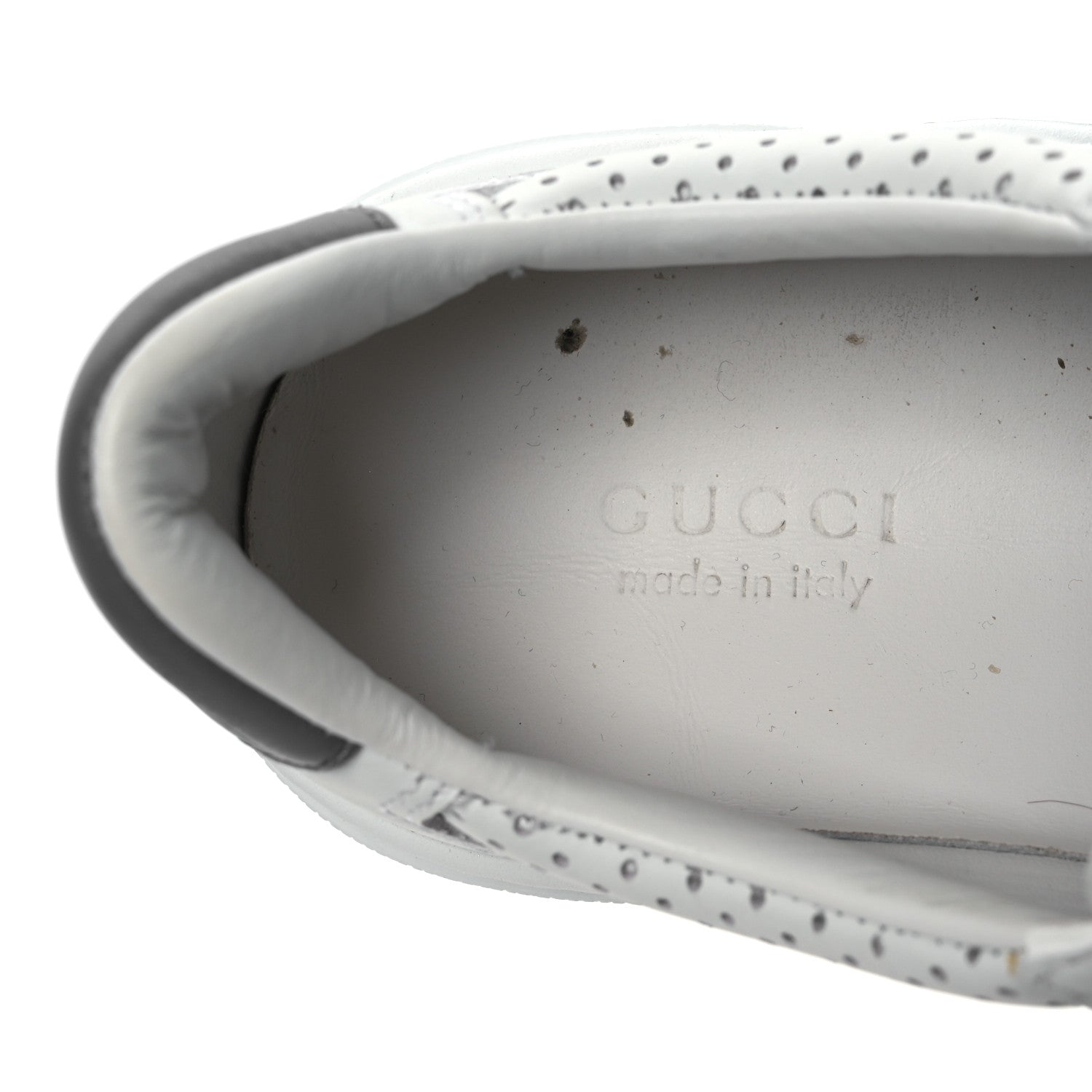 Gucci Calfskin Web Perforated Womens Platform 55mm Sneakers 36 White Bright Splash 9 of 10