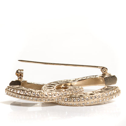 Chanel Baguette Crystal C Brooch Silver 3 of 5