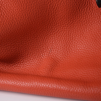 Gucci Cellarius Calfskin Large Bamboo Daily Top Handle Bag New Dark Orange 12 of 18