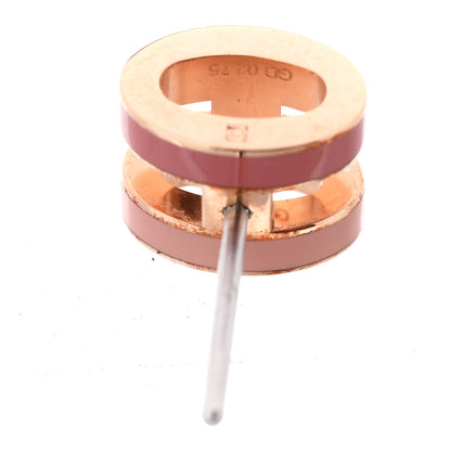 Hermes Rose Gold Lacquered Mini Pop H Earrings Rose Dragee 4 of 4