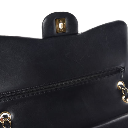 Chanel Lambskin Quilted Jumbo Double Flap Black 16 of 18