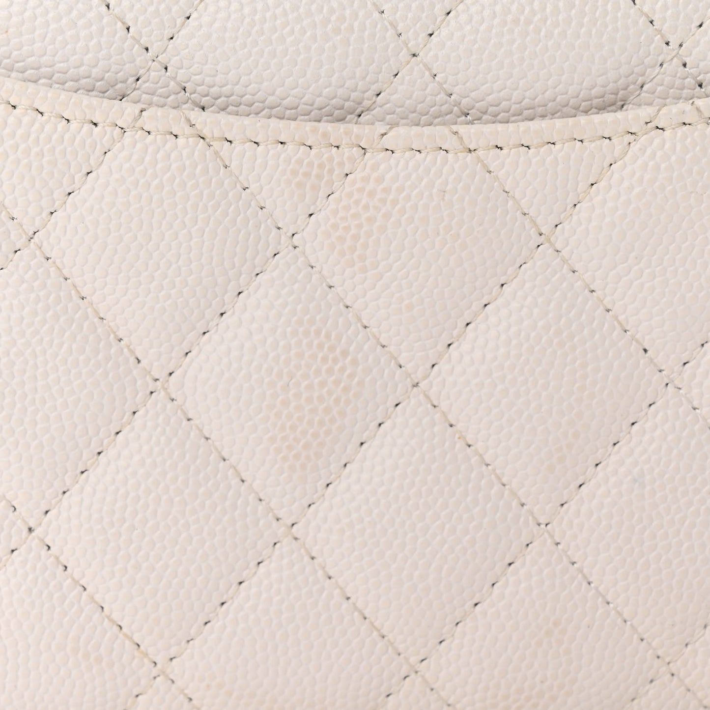 Caviar Quilted Medium Flap Wallet White