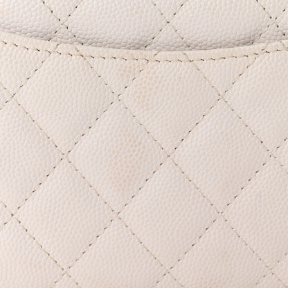 Chanel Caviar Quilted Medium Flap Wallet White 12 of 12