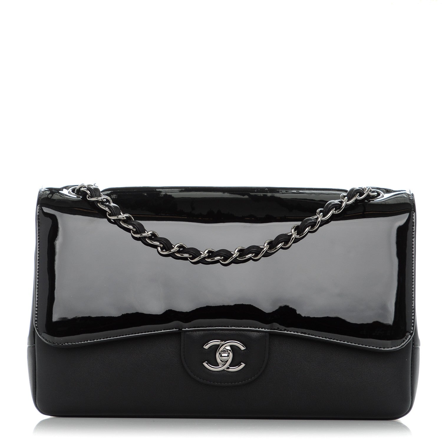Chanel Patent Calfskin Jumbo Classic Pure Double Flap Black 1 of 8