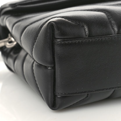 Saint Laurent Calfskin Y Quilted Monogram Toy Loulou Crossbody Bag Black 7 of 8