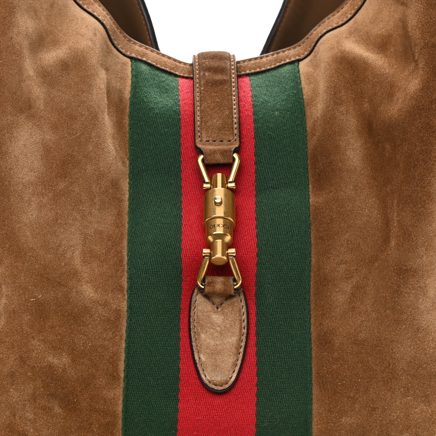 Gucci Suede Cudu Web Large Jackie Hobo Marron Glace 9 of 24