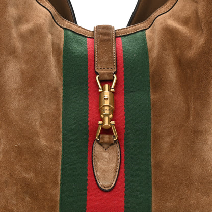 Gucci Suede Cudu Web Large Jackie Hobo Marron Glace 9 of 24