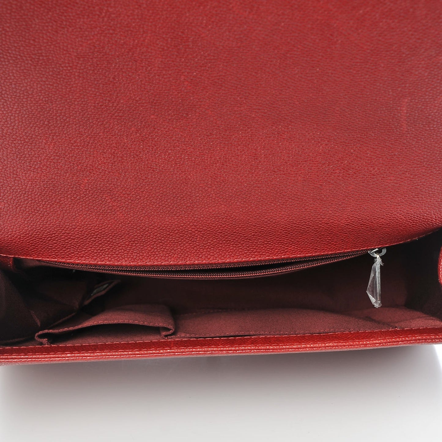Caviar Quilted Large Boy Flap Dark Red