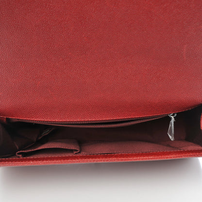 Chanel Caviar Quilted Large Boy Flap Dark Red 7 of 10