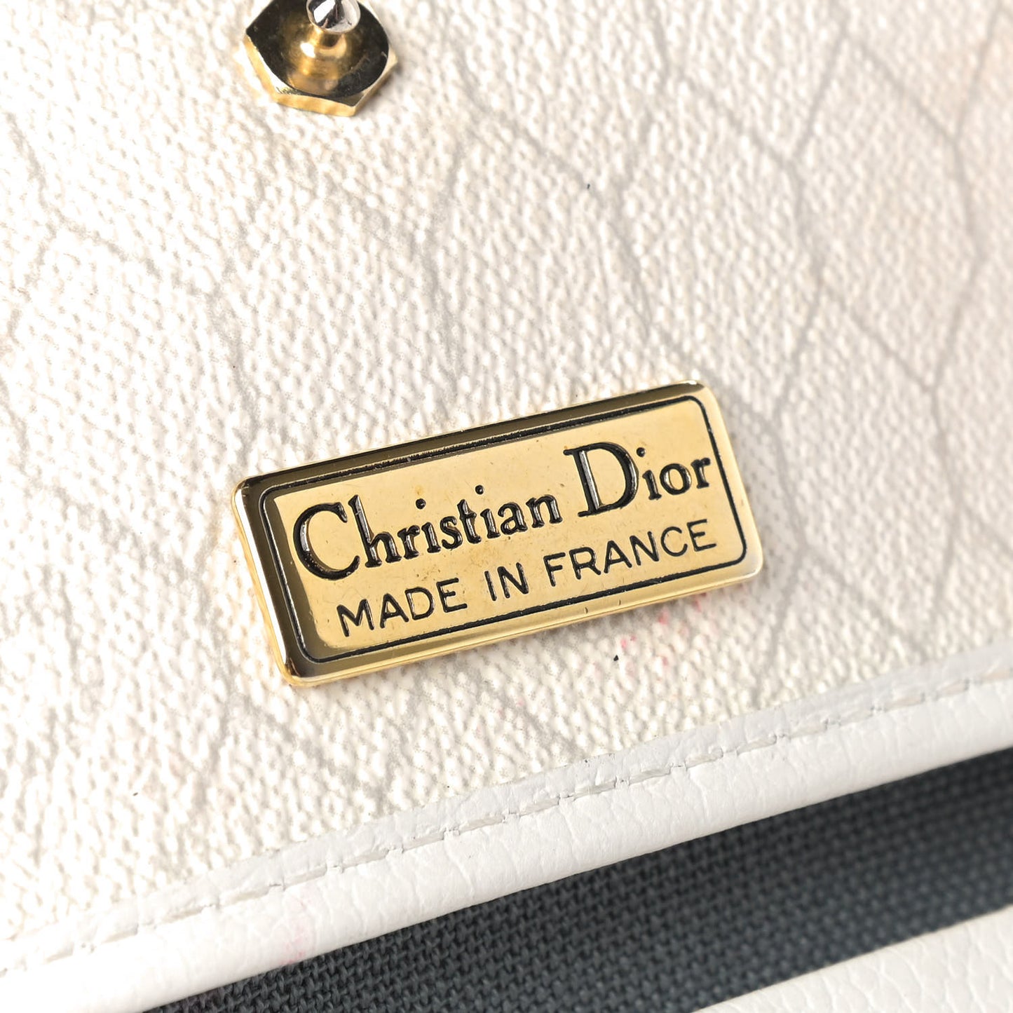 Monogram Chain Flap White