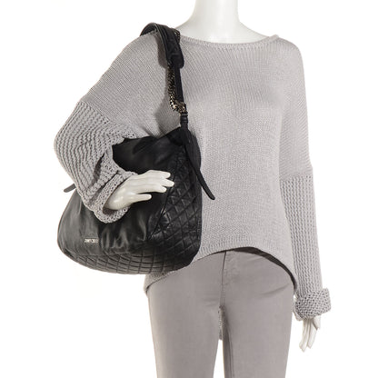 Jimmy Choo Leather Boho Biker Hobo Black 2 of 8