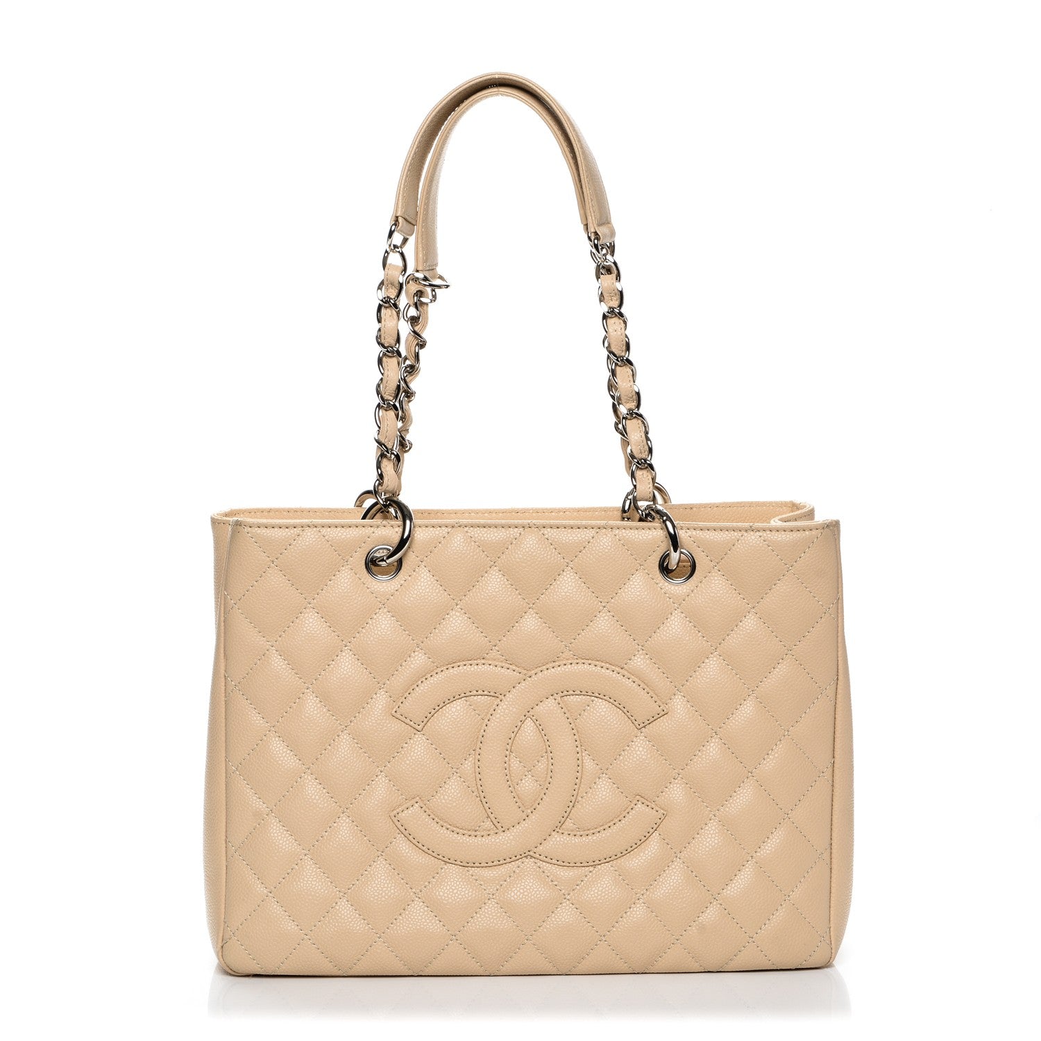Chanel Caviar Quilted Grand Shopping Tote GST Beige Clair 1 of 9