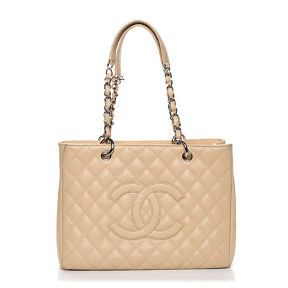 Chanel Caviar Quilted Grand Shopping Tote GST Beige Clair 1 of 9