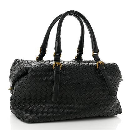 Bottega Veneta Nappa Intrecciato Boston Black 3 of 12