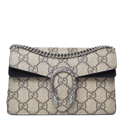 Gucci GG Supreme Monogram Super Mini Dionysus Shoulder Bag Black 1 of 8
