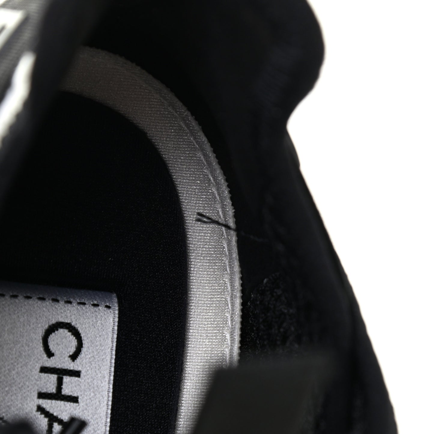 Velvet Calfskin Mixed Fibers CC Sneakers 39 Ivory Black