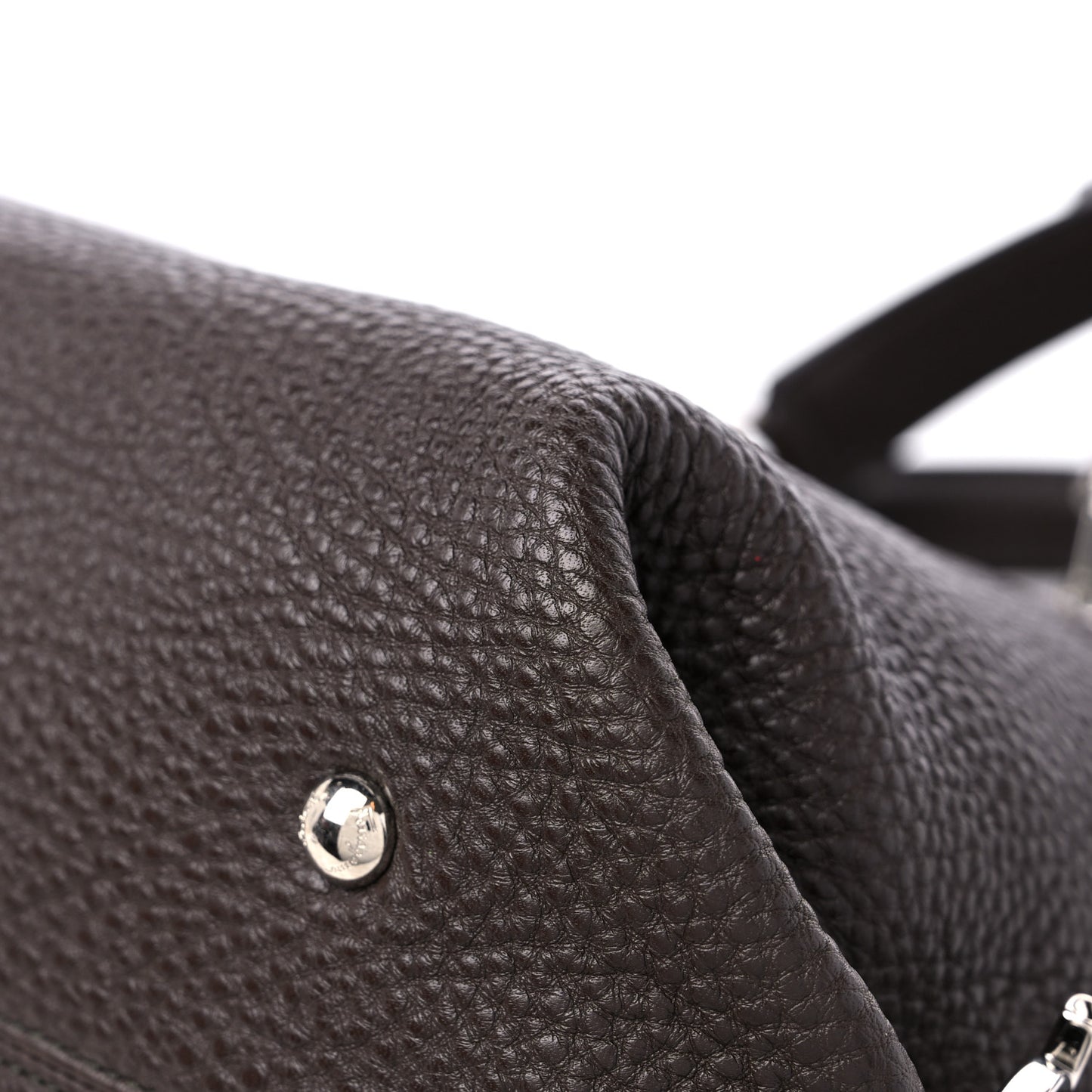 Grained Calfskin Sofia Satchel Brown