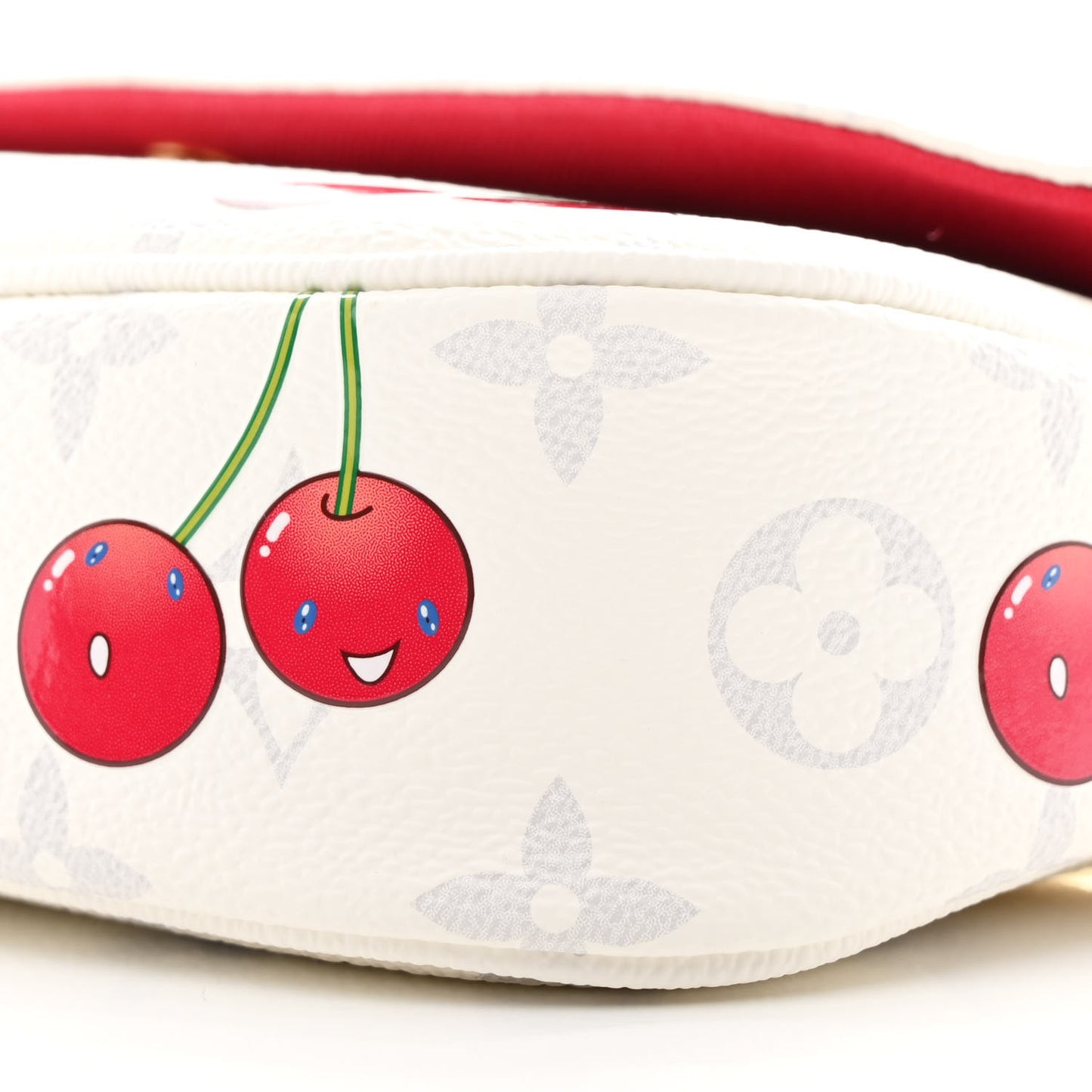 LV X TM Monogram Cerises Ivy Wallet On Chain White