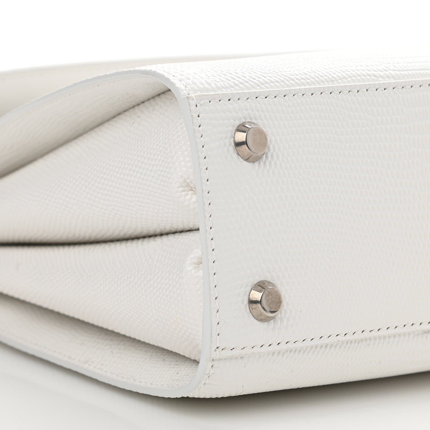 Balenciaga Patent Calfskin Lizard Embossed Medium Ghost Shoulder Bag Optic White 10 of 12