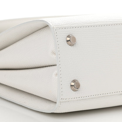 Balenciaga Patent Calfskin Lizard Embossed Medium Ghost Shoulder Bag Optic White 10 of 12