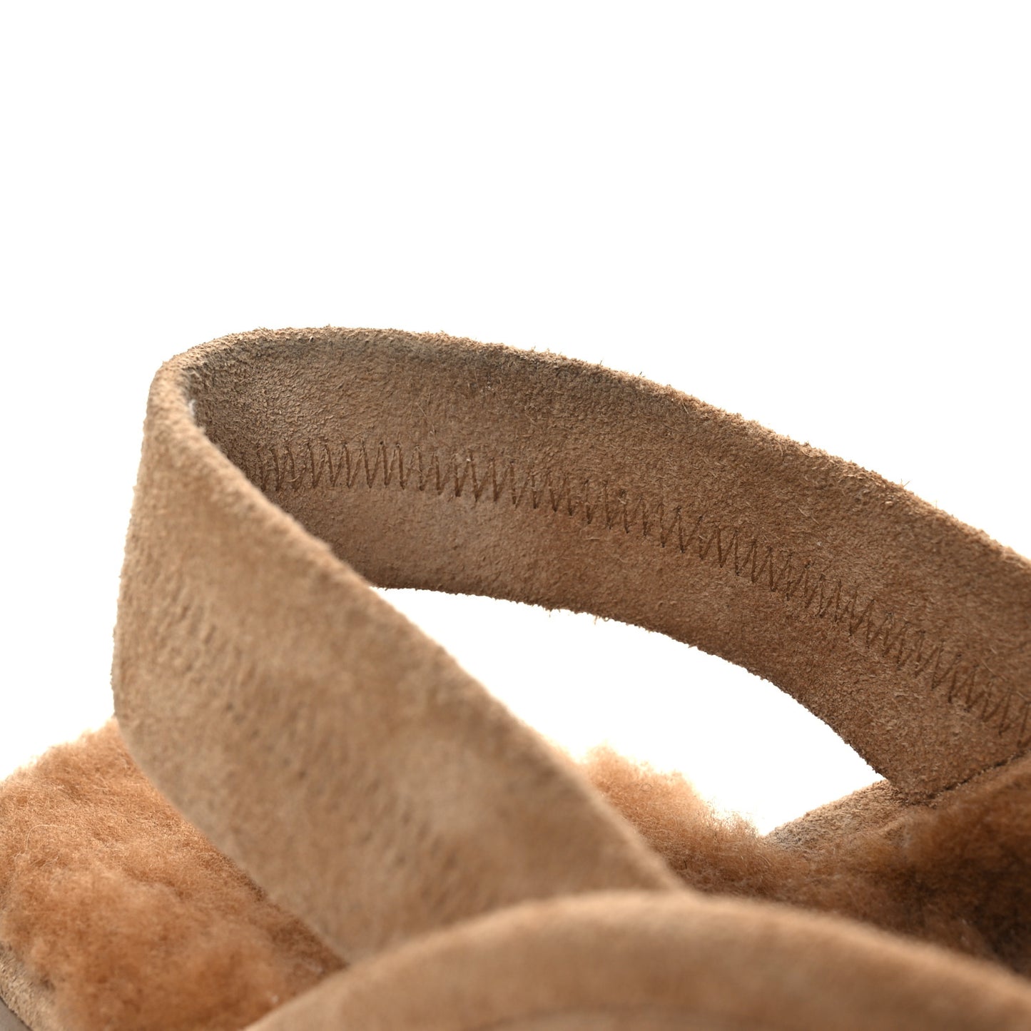 Suede Calfskin CC Slingback Loafers 38.5 Dark Beige