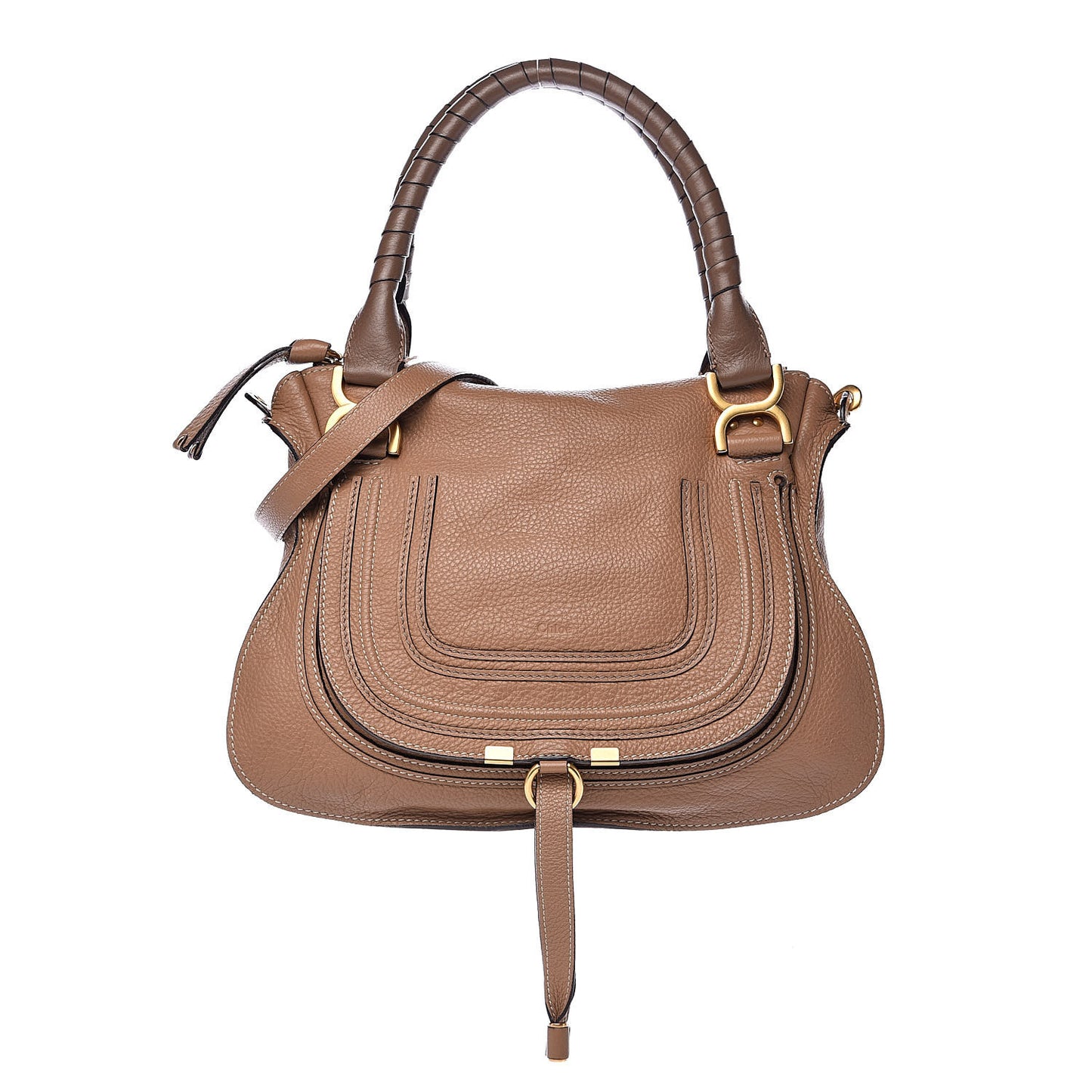 Calfskin Medium Marcie Satchel Nut
