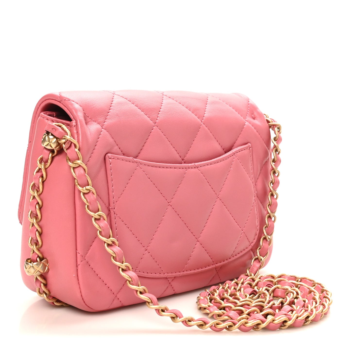 Lambskin Quilted CC Small Dynasty Flap Pink