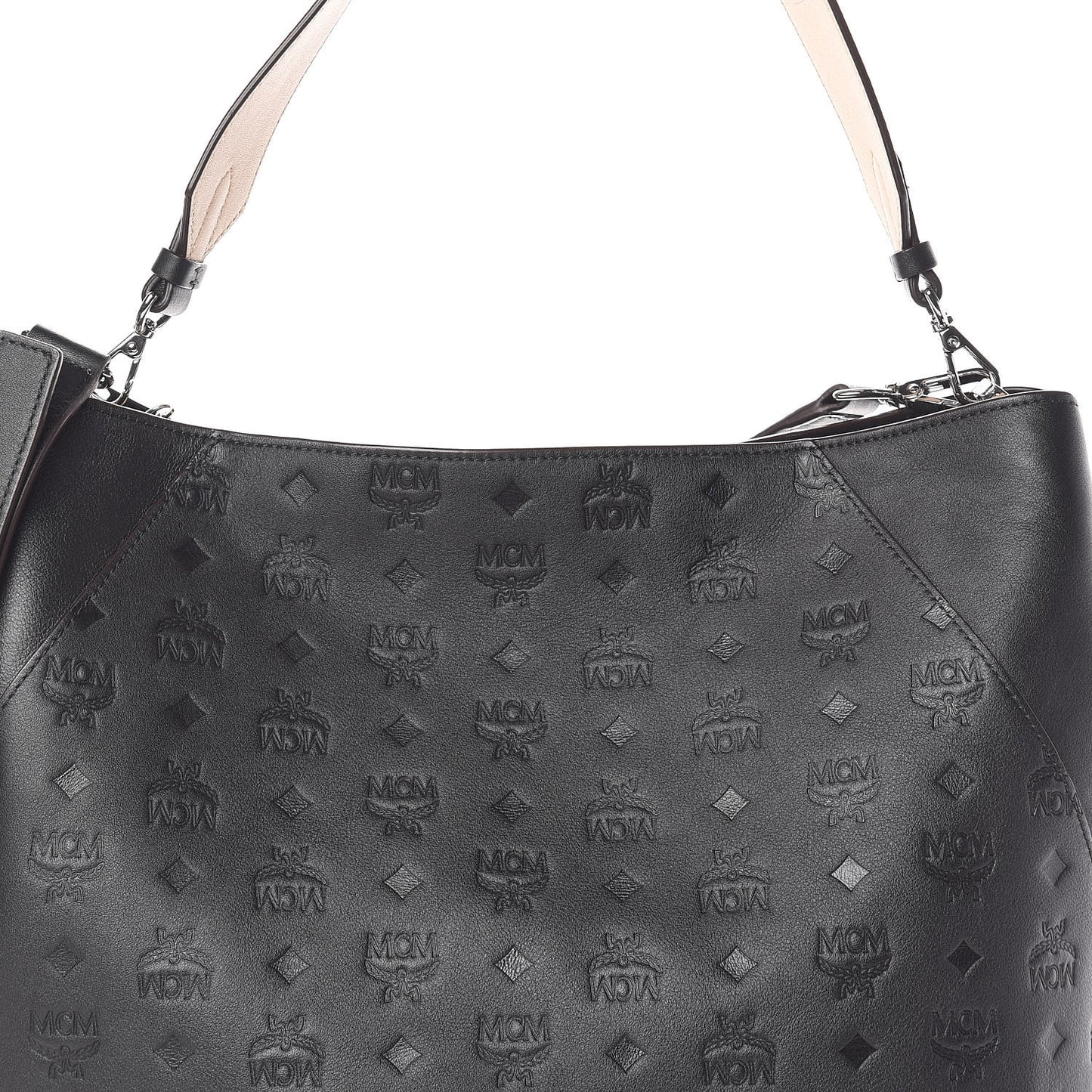 Calfskin Ottomar Monogram Large Klara Hobo Black