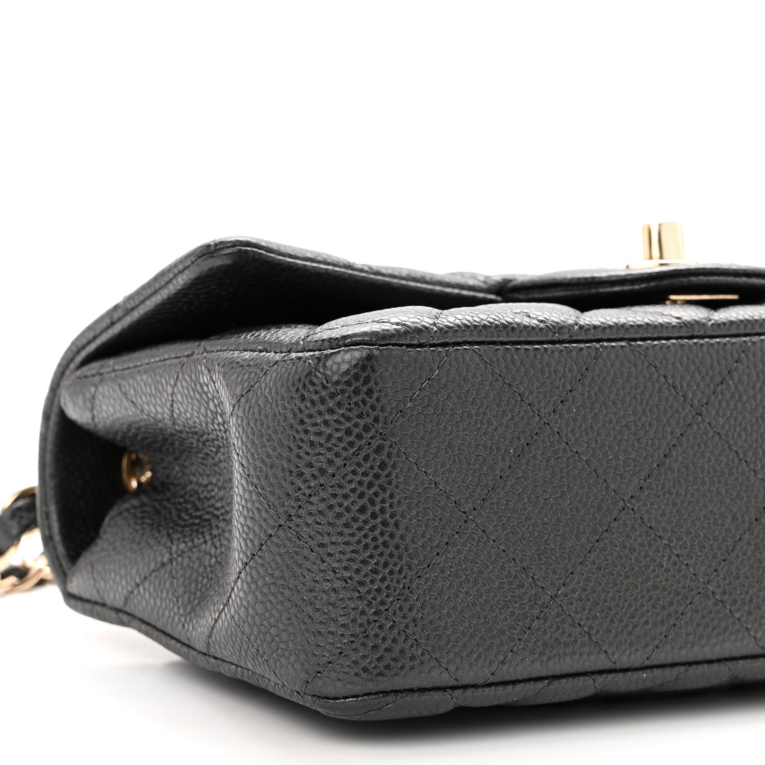 Chanel Caviar Quilted Mini Rectangular Flap Dark Grey 9 of 11