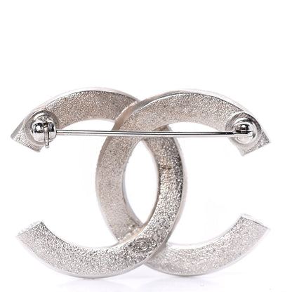 Chanel Baguette Crystal CC Brooch Silver 3 of 6