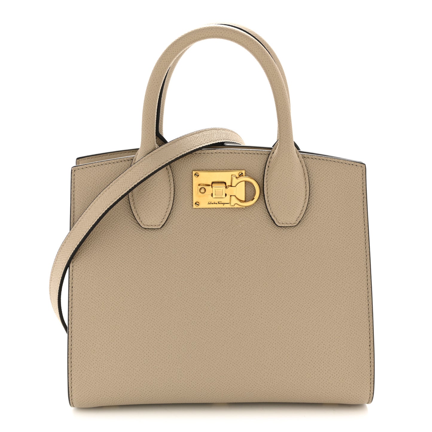 Calfskin Small The Studio Box Bag Daino