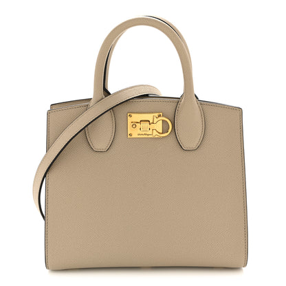 Salvatore Ferragamo Calfskin Small The Studio Box Bag Daino 1 of 10