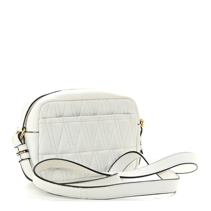 Versace Nappa Quilted Virtus Shoulder Bag White 3 of 10