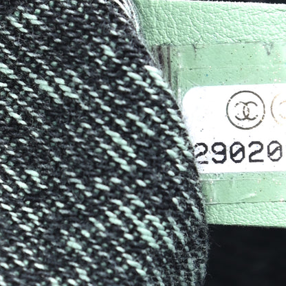 Chanel Denim Quilted Denimpression Flap Green Black 7 of 9
